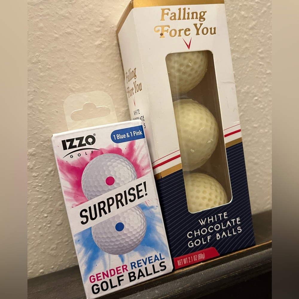 GOLF BALL DUO- GENDER REVEAL & “FALLING FORE YOU” CHOCOLATES!!!